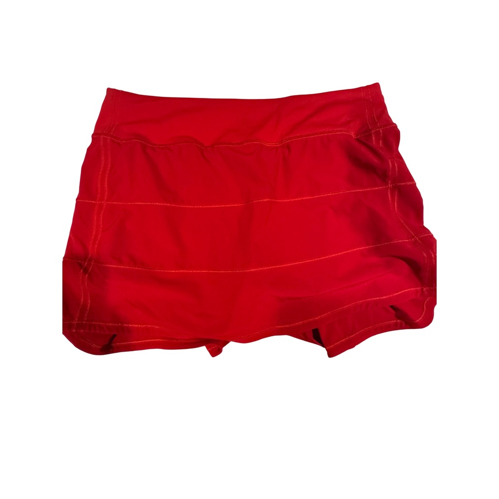 Lululemon Pace Rival Skirt Red Athletic Tennis Golf Skort Women Size 8